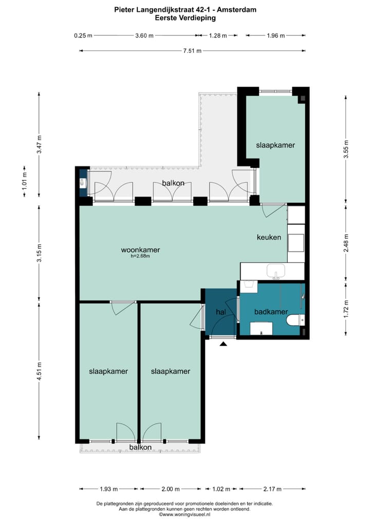 Appartement te koop: Pieter Langendijkstraat 42-1, Amsterdam