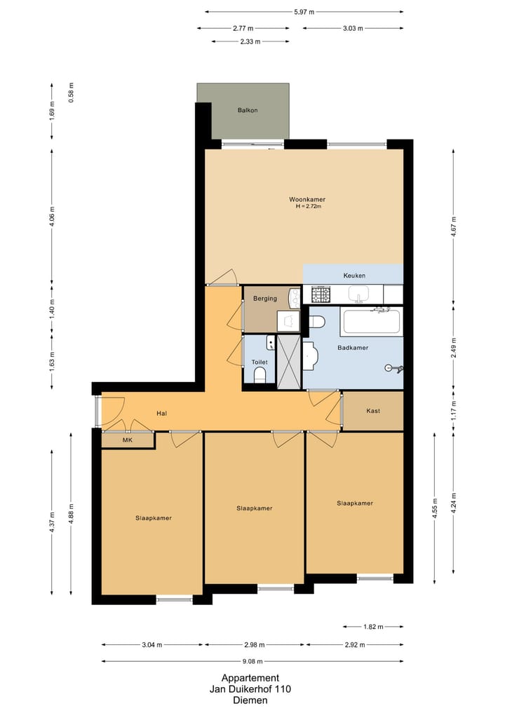 Appartement te koop: Jan Duikerhof 110, Diemen