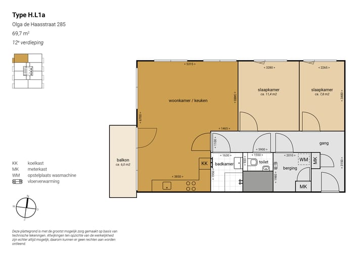 Appartement te huur: Olga de Haasstraat 285, Amsterdam