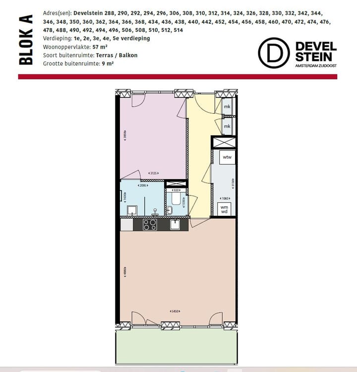 Appartement te huur: Develstein 350, Amsterdam