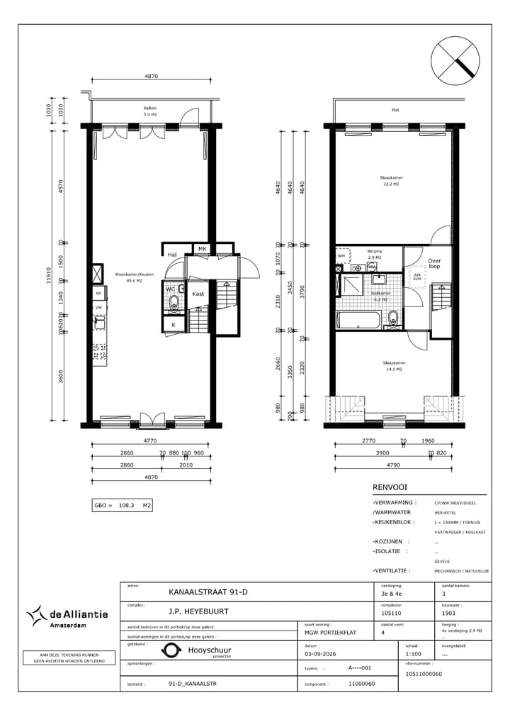 Appartement te huur: Kanaalstraat 91D, Amsterdam