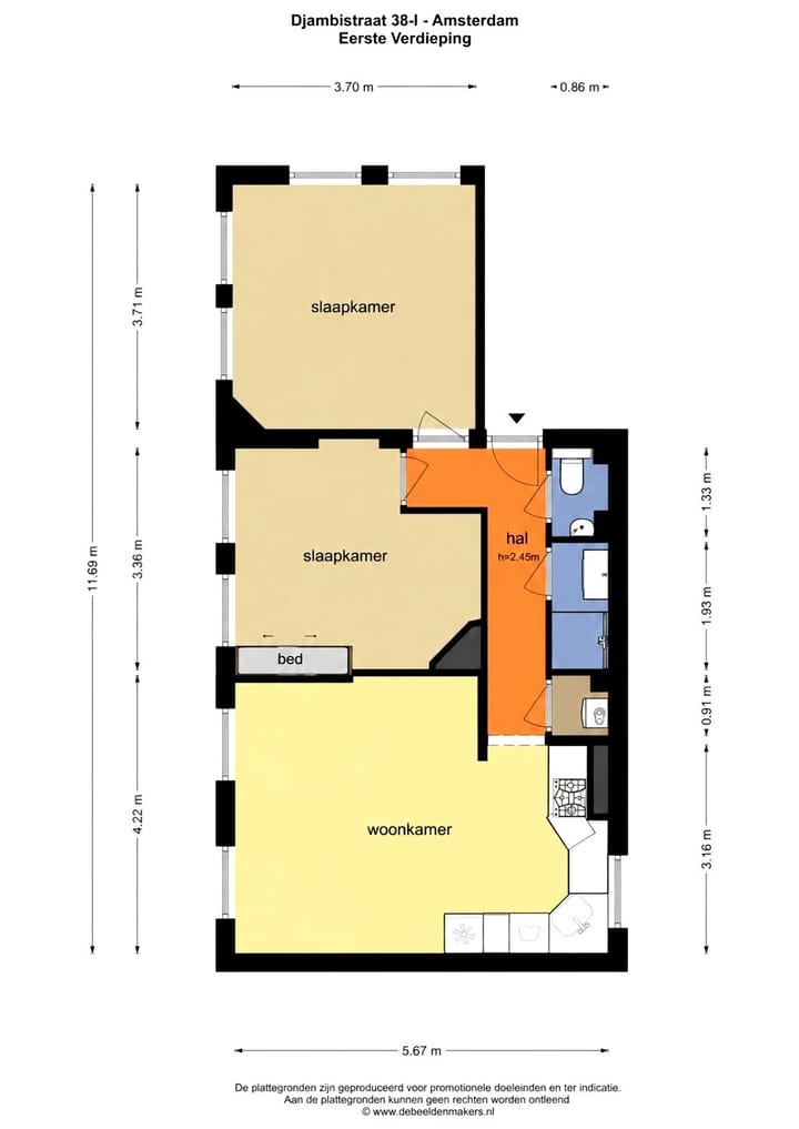 Appartement te koop: Djambistraat 38-1, Amsterdam