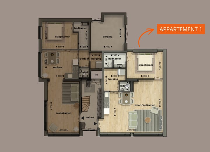 Photo 3 of Type A - Appartement met 1 slaapkamer (Bouwnr. 1)