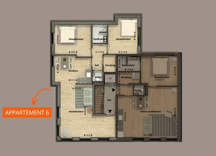 Photo 3 of Type B - Appartement met 2 slaapkamers (Bouwnr. 6)