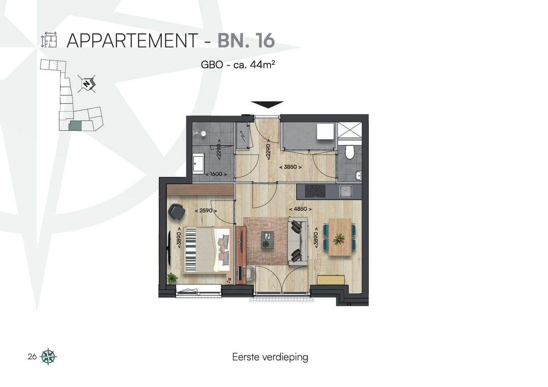 Foto 1 van Appartement (Bouwnr. 16)