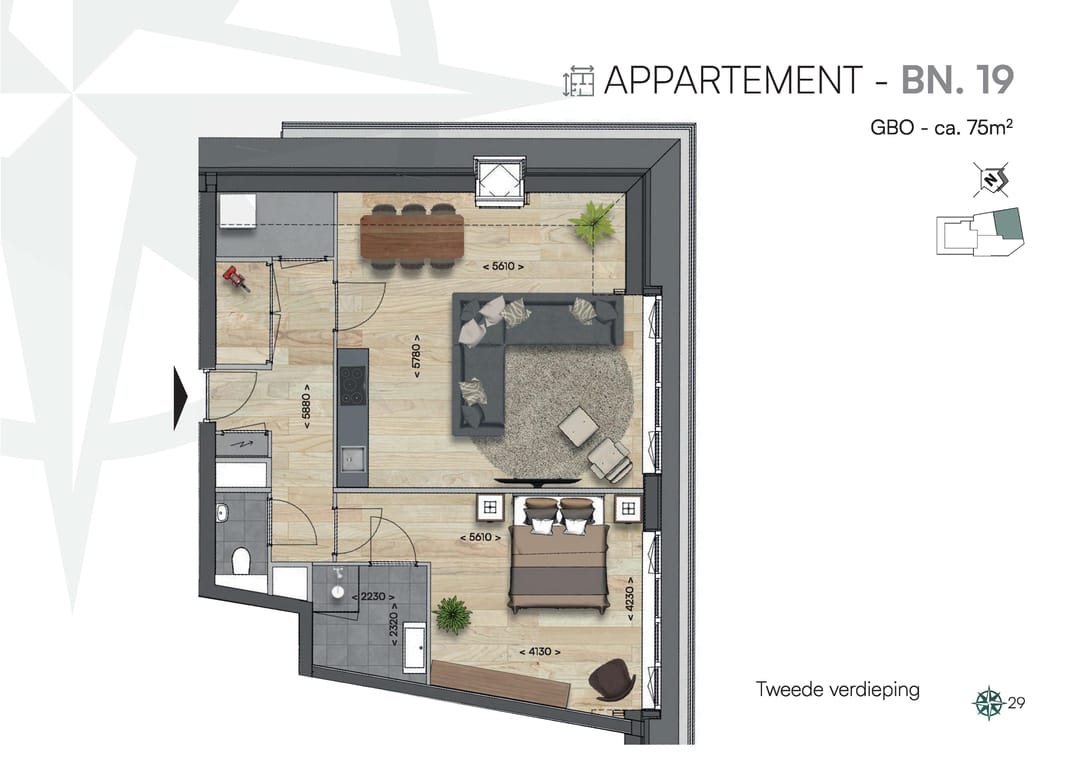 Foto 1 van Appartement (Bouwnr. 19)