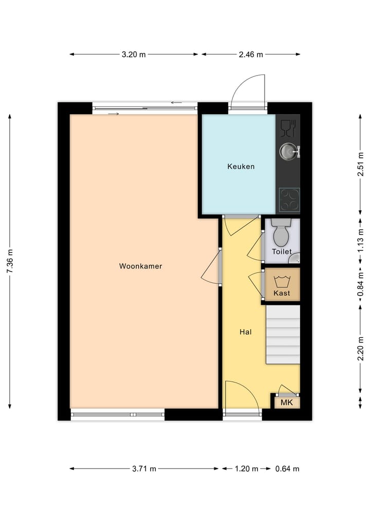 Tussenwoning te koop: Pomonahof 23, Maastricht