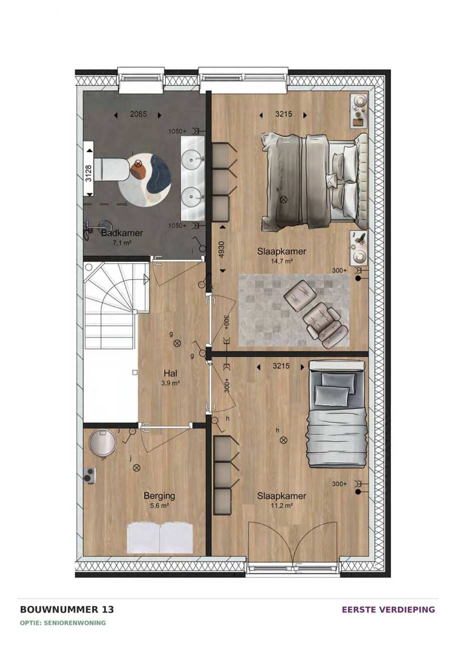 Foto 12 van Helmershof, 2-onder-1 kapwoning, bn 13