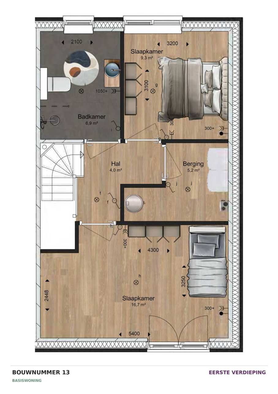 Foto 10 van Helmershof, 2-onder-1 kapwoning, bn 13