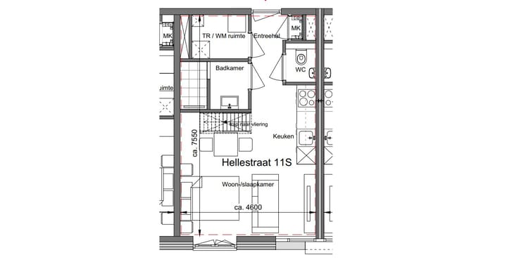 Studio te huur: Hellestraat 11S, Amersfoort
