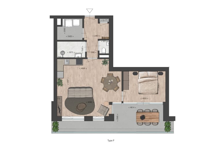 Foto 4 van Tussenappartement (Bouwnr. 15)
