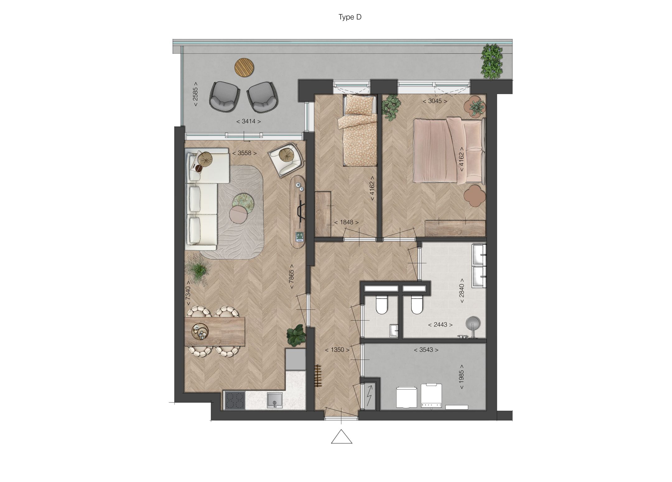 Foto 3 van Tussenappartement (Bouwnr. 8)