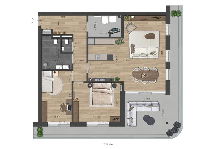Foto 3 van Hoekappartement (Bouwnr. 7)