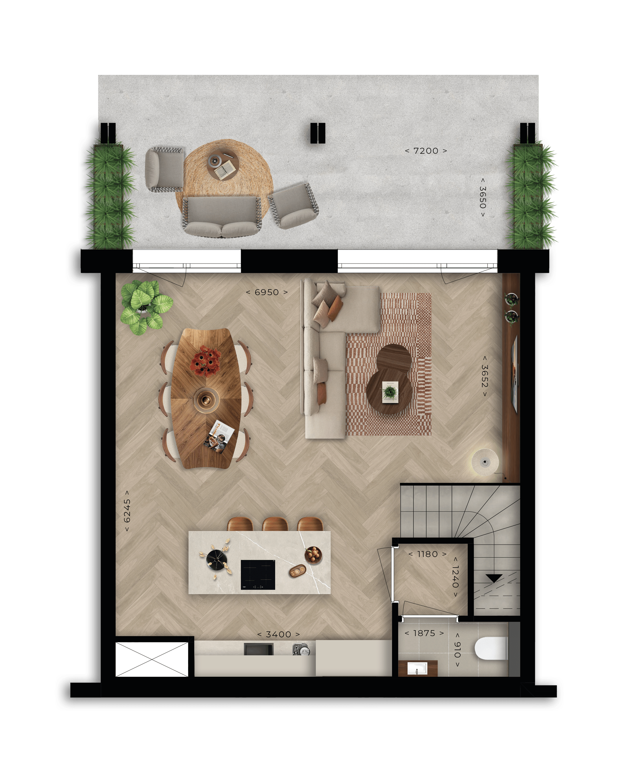Foto 9 van 3-kamer maisonnette (Bouwnr. D1.02)