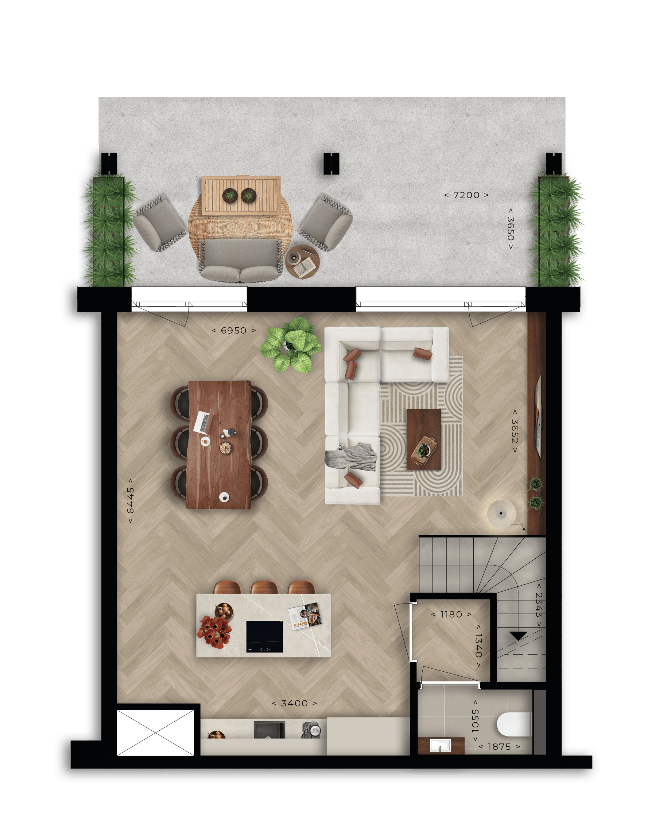 Foto 9 van 3-kamer maisonnette (Bouwnr. D1.03)
