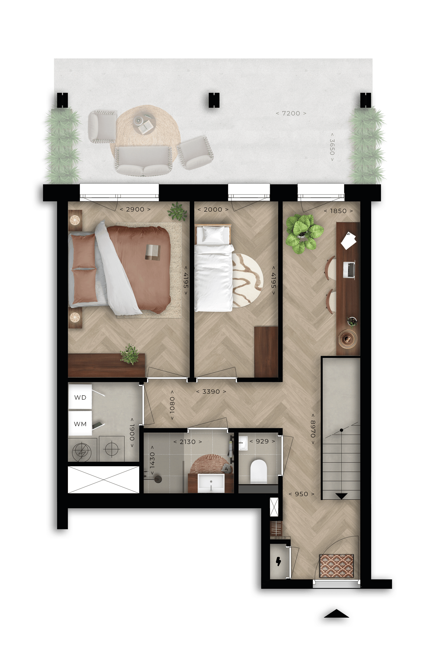 Foto 10 van 3-kamer maisonnette (Bouwnr. D1.02)