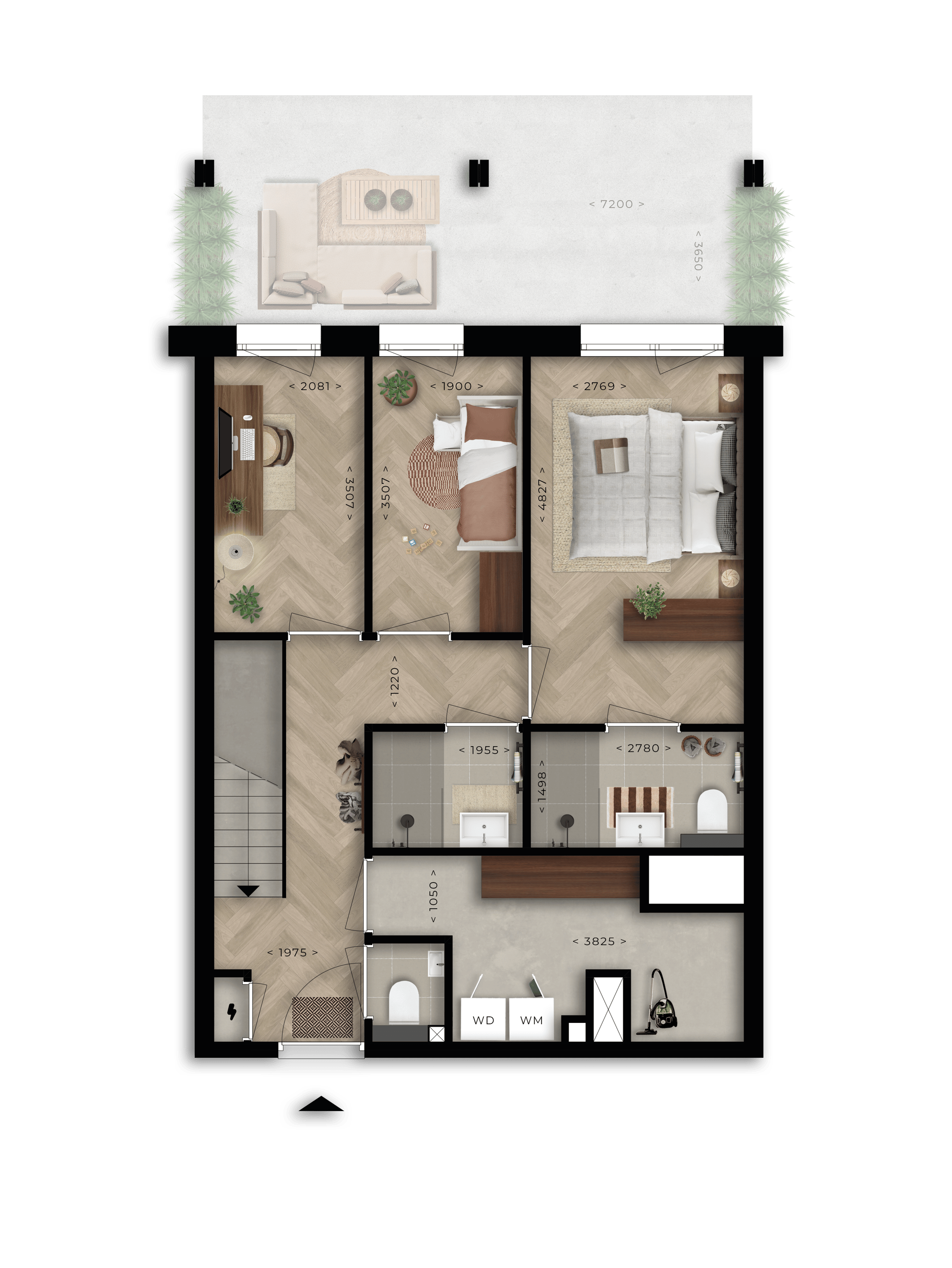 Foto 9 van 4-kamer maisonnette (Bouwnr. D1.04)