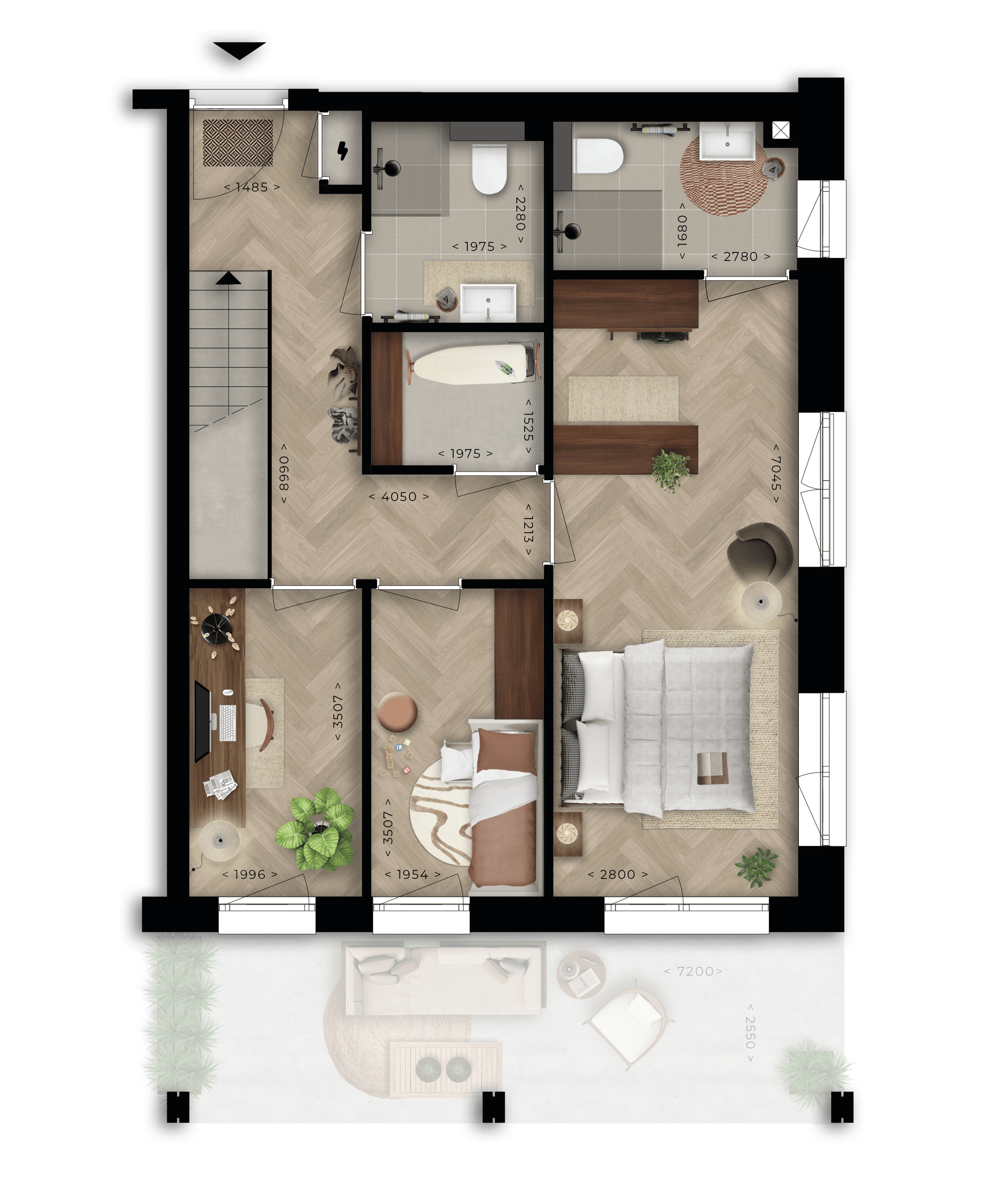 Foto 9 van 4-kamer maisonnette (Bouwnr. D1.11)