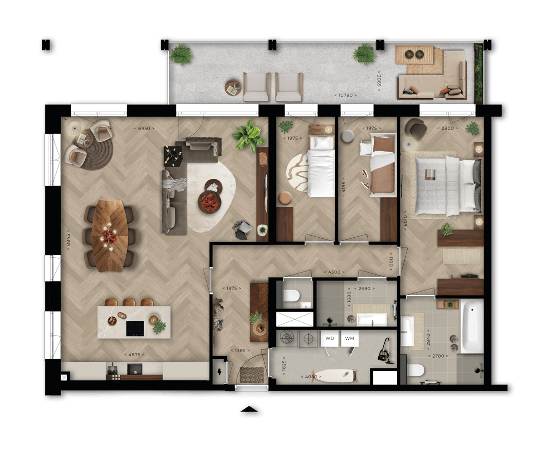 Foto 7 van 4-kamer appartement (Bouwnr. D1.19)