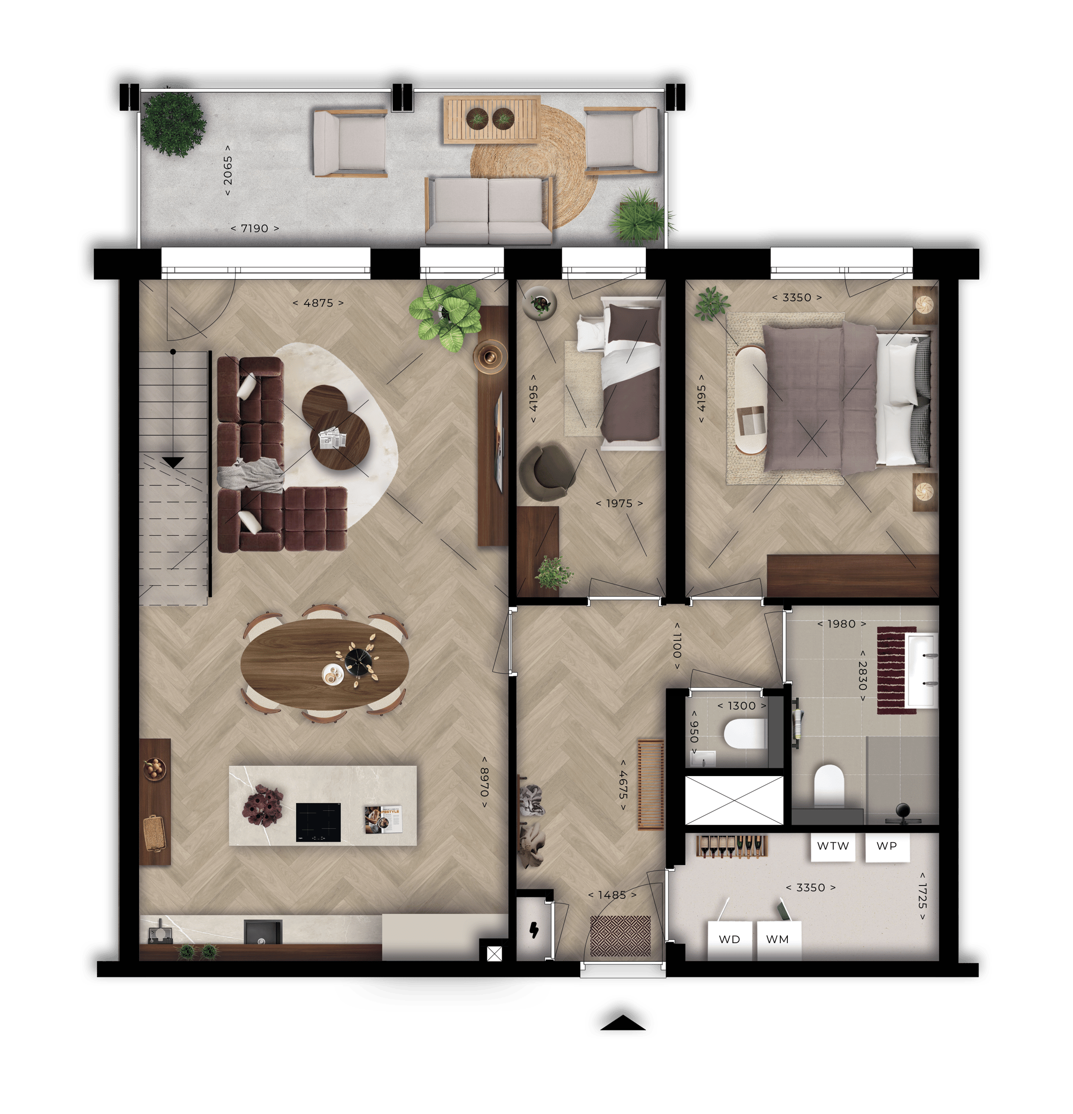 Photo 9 of 3-kamer tweelaagse penthouse (Bouwnr. D1.46)