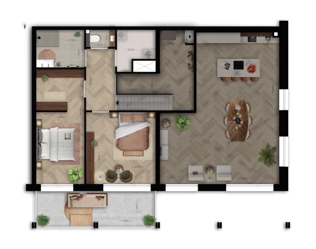 Photo 11 of 4-kamer tweelaagse penthouse (Bouwnr. D1.50)