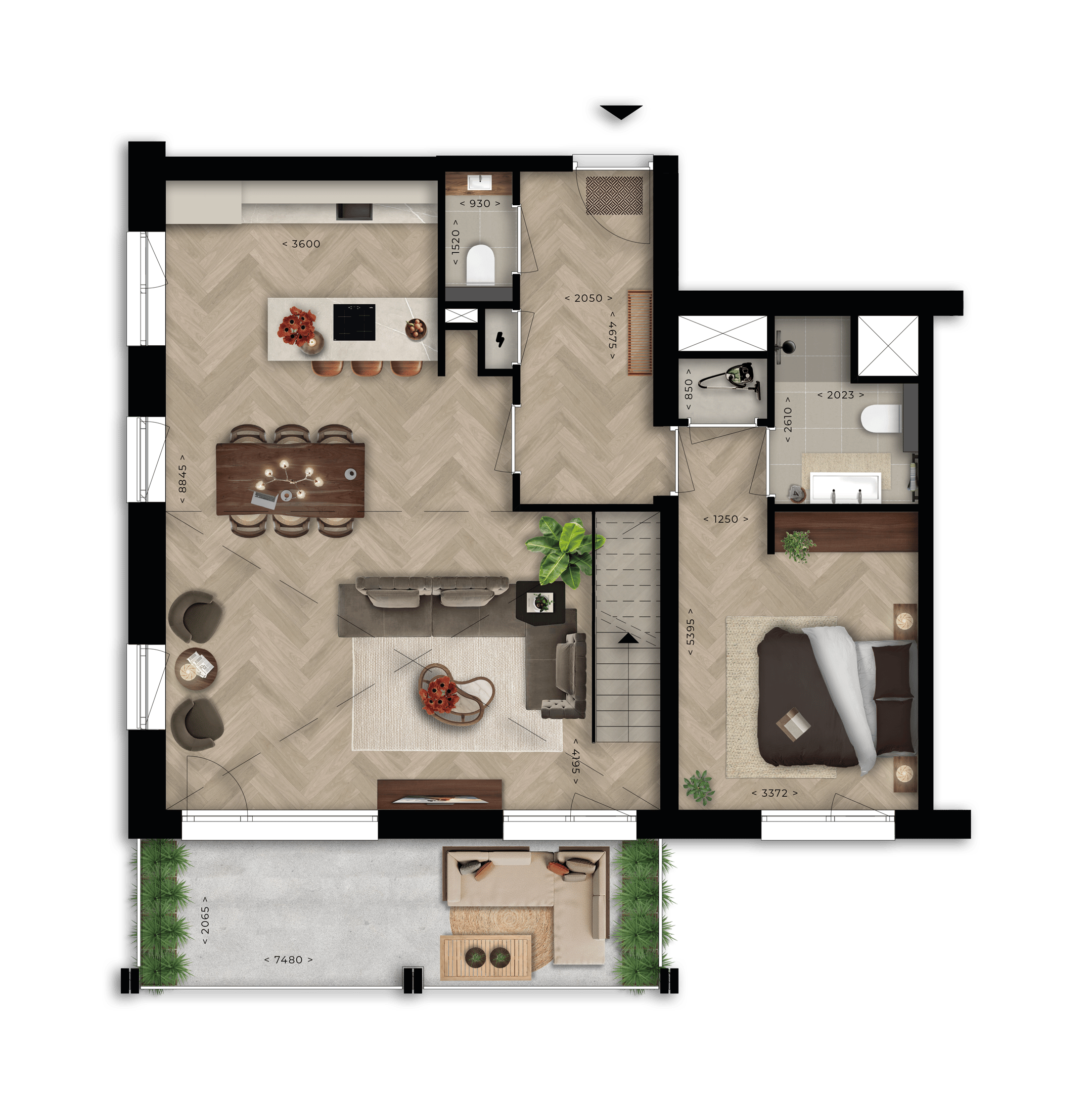 Photo 9 of Tweelaags 4-kamerappartement (Bouwnr. D1.40)