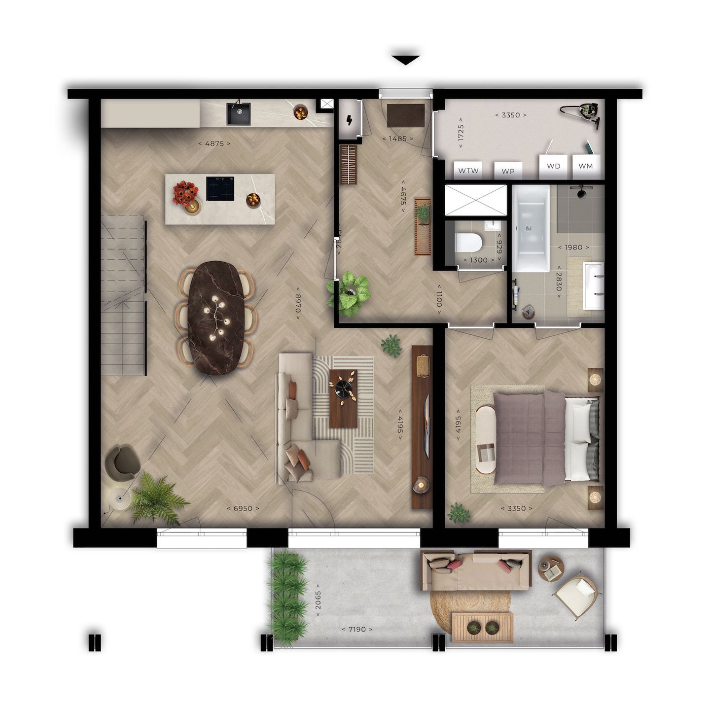 Photo 10 of 4-kamer tweelaagse penthouse (Bouwnr. D1.49)