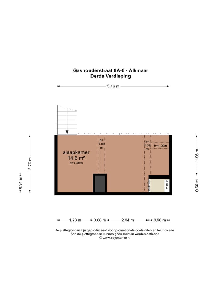 Studio te koop: Gashouderstraat 8A6, Alkmaar