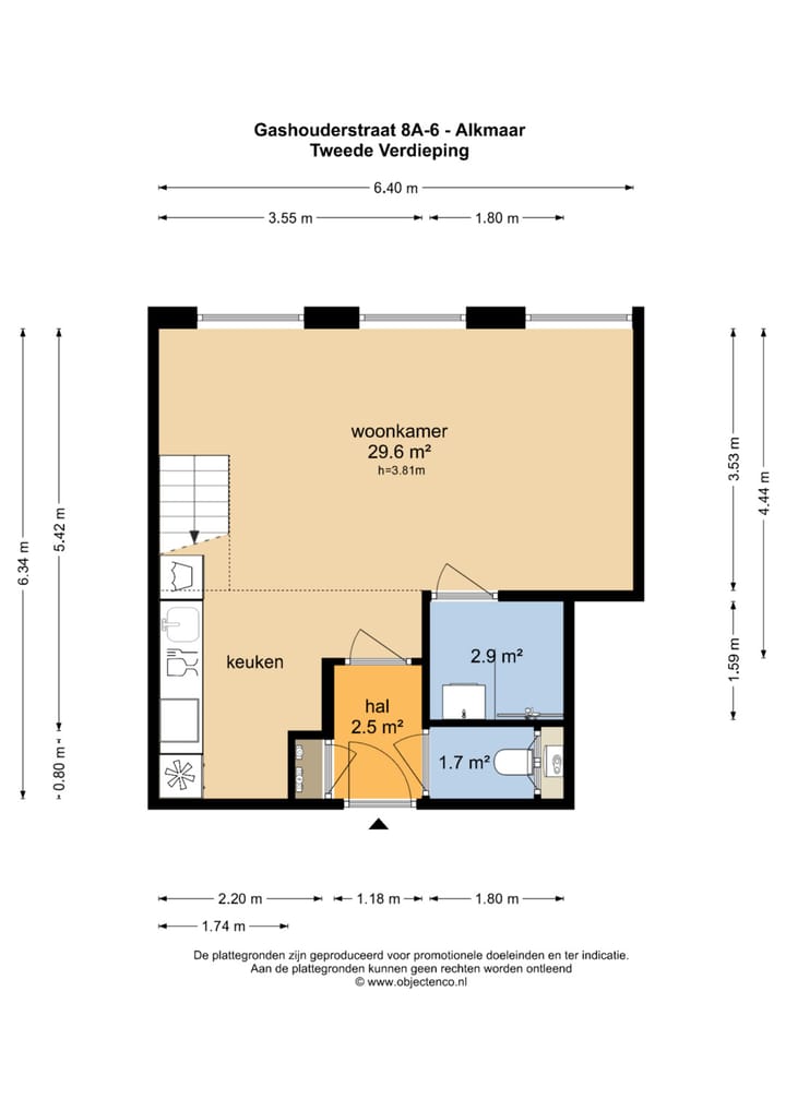 Studio te koop: Gashouderstraat 8A6, Alkmaar