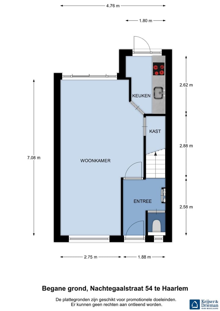 Tussenwoning te koop: Nachtegaalstraat 54, Haarlem