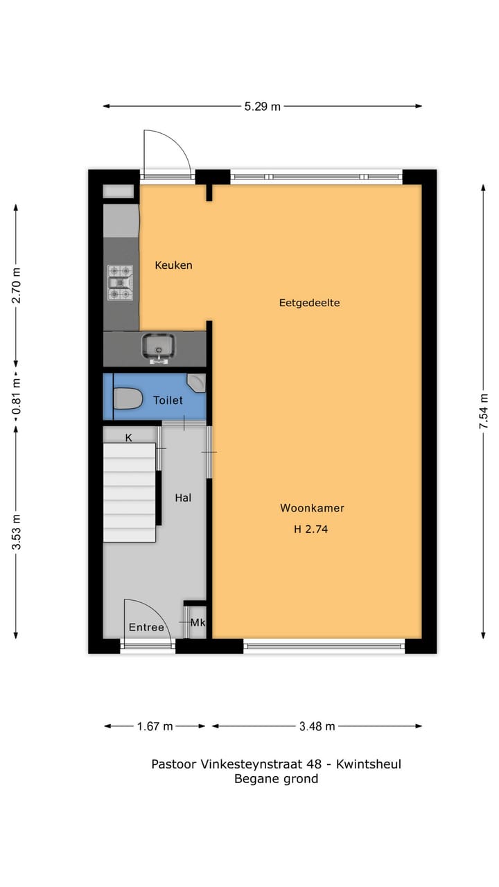 Tussenwoning te koop: Pastoor Vinkesteynstraat 48, Kwintsheul
