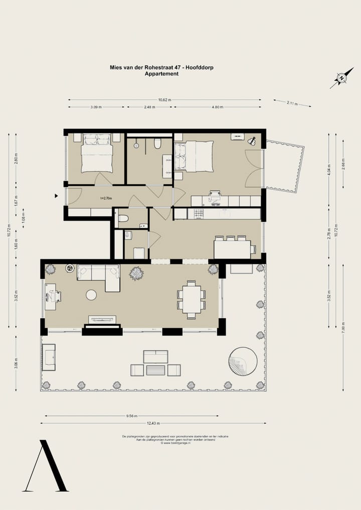Appartement te koop: Mies van der Rohestraat 47, Hoofddorp