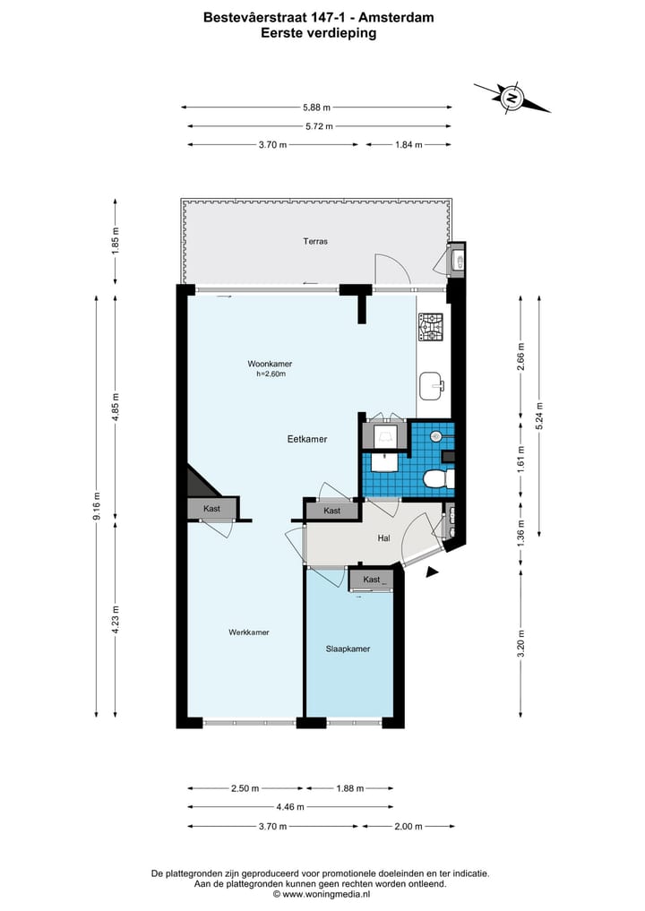 Appartement te koop: Bestevâerstraat 147-1, Amsterdam