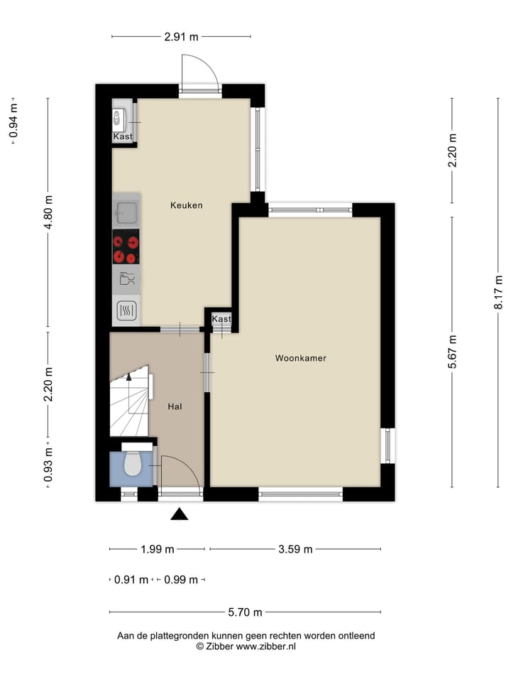 Tussenwoning te koop: Bolwerk 11, Sas Van Gent