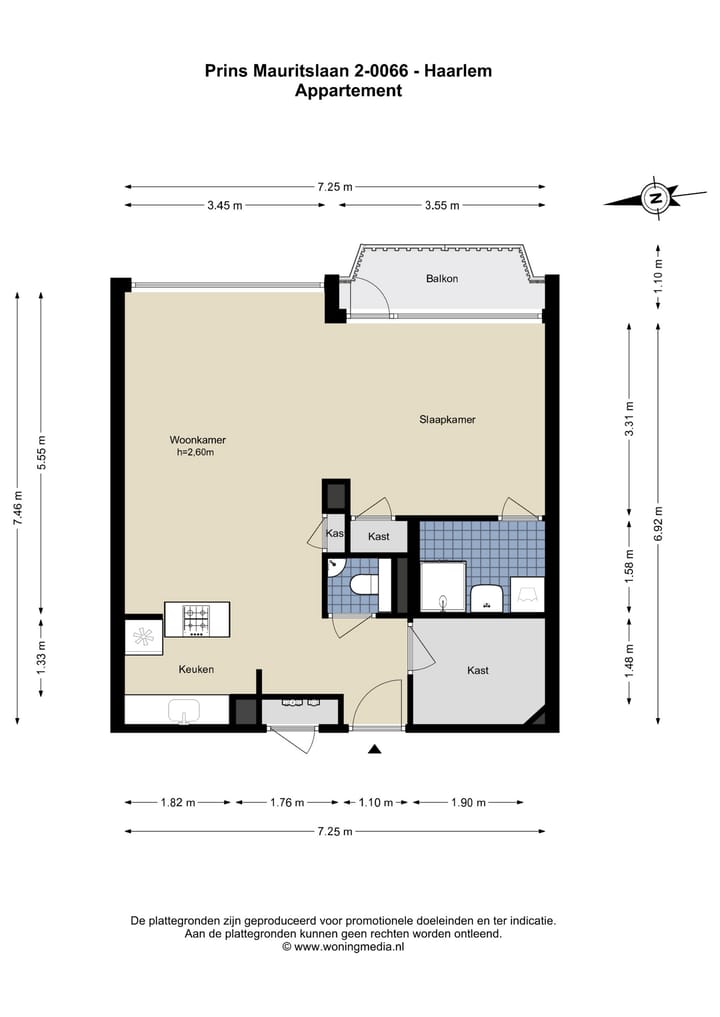 Appartement te koop: Prins Mauritslaan 2-0066, Haarlem