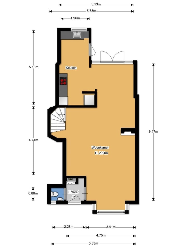 Tussenwoning te koop: P.M.R. Versteeghstraat 3, Bussum