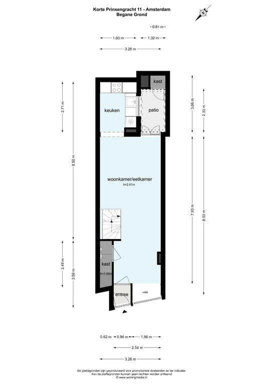 Appartement te huur: Korte Prinsengracht 11B, Amsterdam