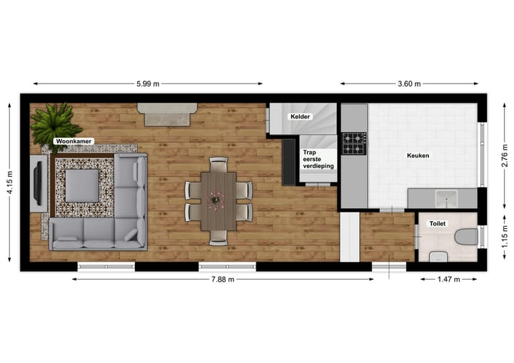 Tussenwoning te koop: Kristalstraat 15, Heerlen