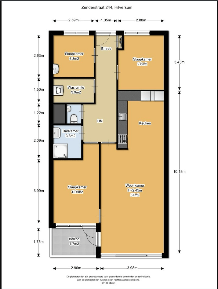 Appartement te koop: Zenderstraat 244, Hilversum