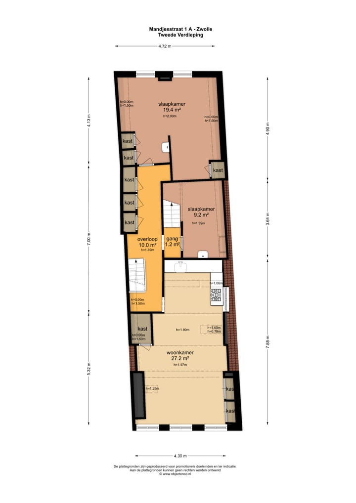 Appartement te koop: Mandjesstraat 1A, Zwolle