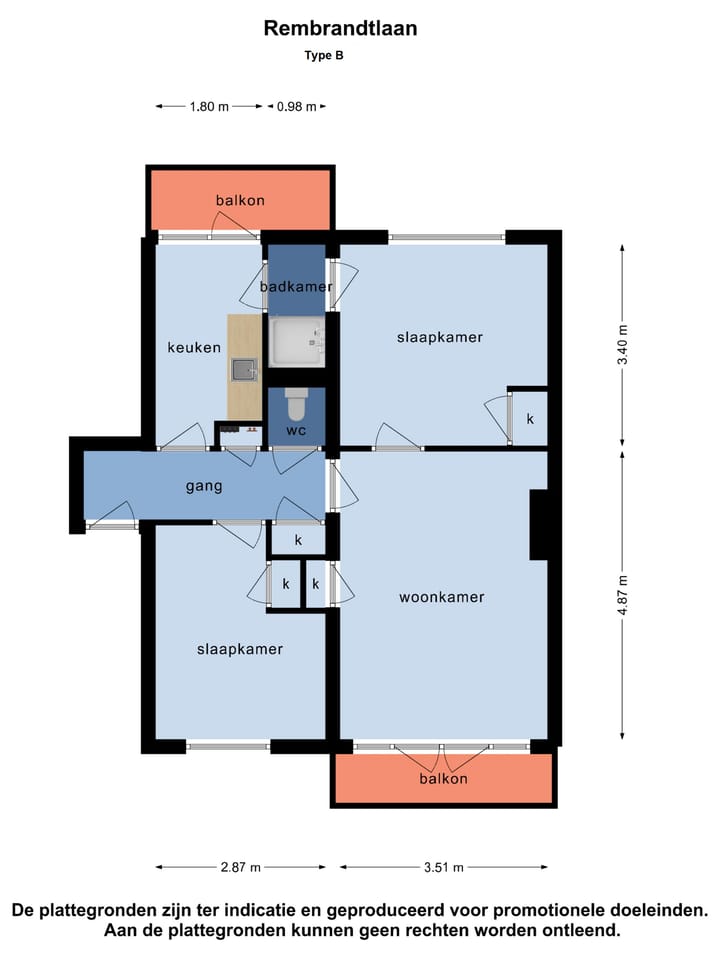 Appartement te koop: Rembrandtlaan 23, Alphen Aan Den Rijn