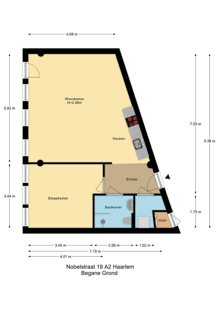 Appartement te koop: Nobelstraat 19A2, Haarlem