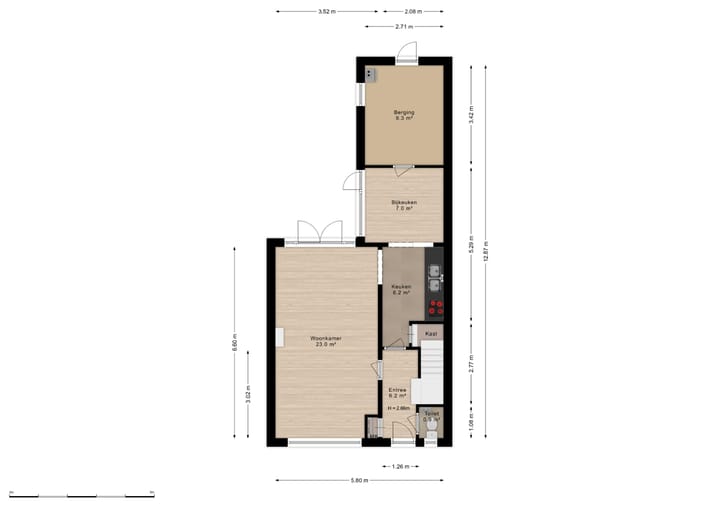 Tussenwoning te koop: Middachtensingel 25, Arnhem