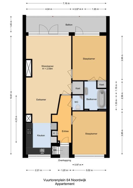 Appartement te koop: Vuurtorenplein 64, Noordwijk (Zh)