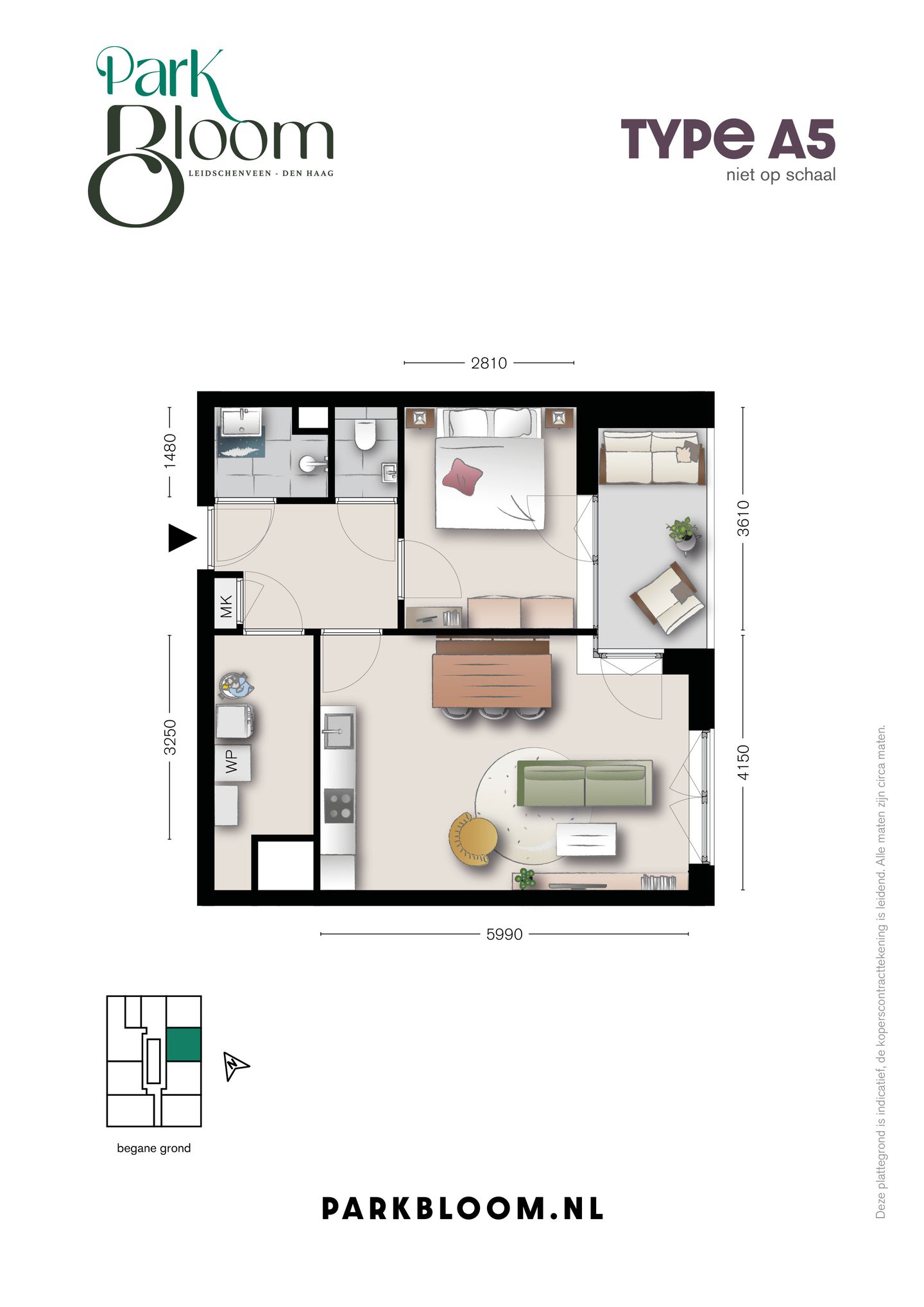 Foto 14 van Park Bloom 3 kmr-appt Type C (Bouwnr. 3.68.9)