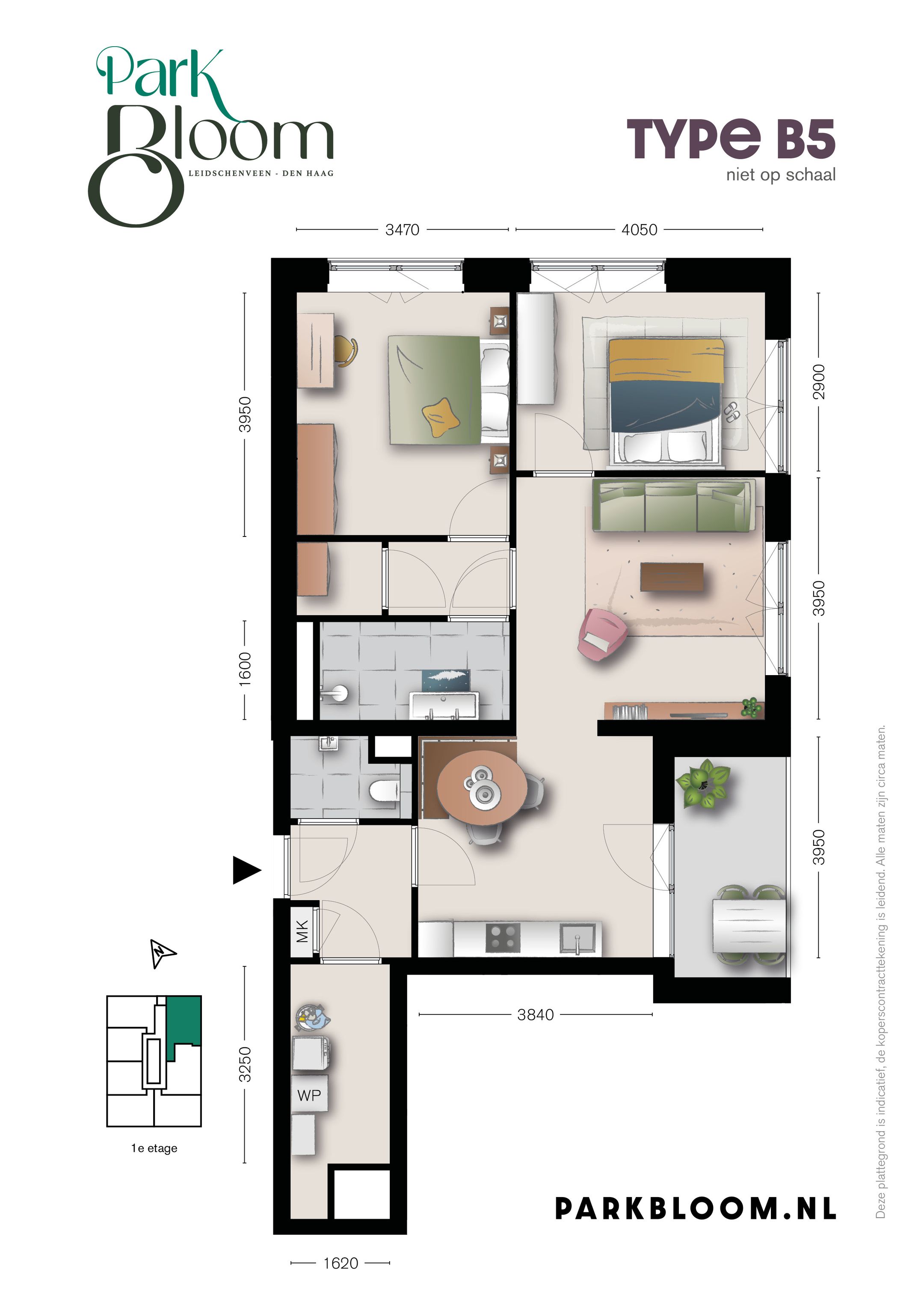 Foto 18 van Park Bloom 3 kmr-appt Type C (Bouwnr. 3.51.7)