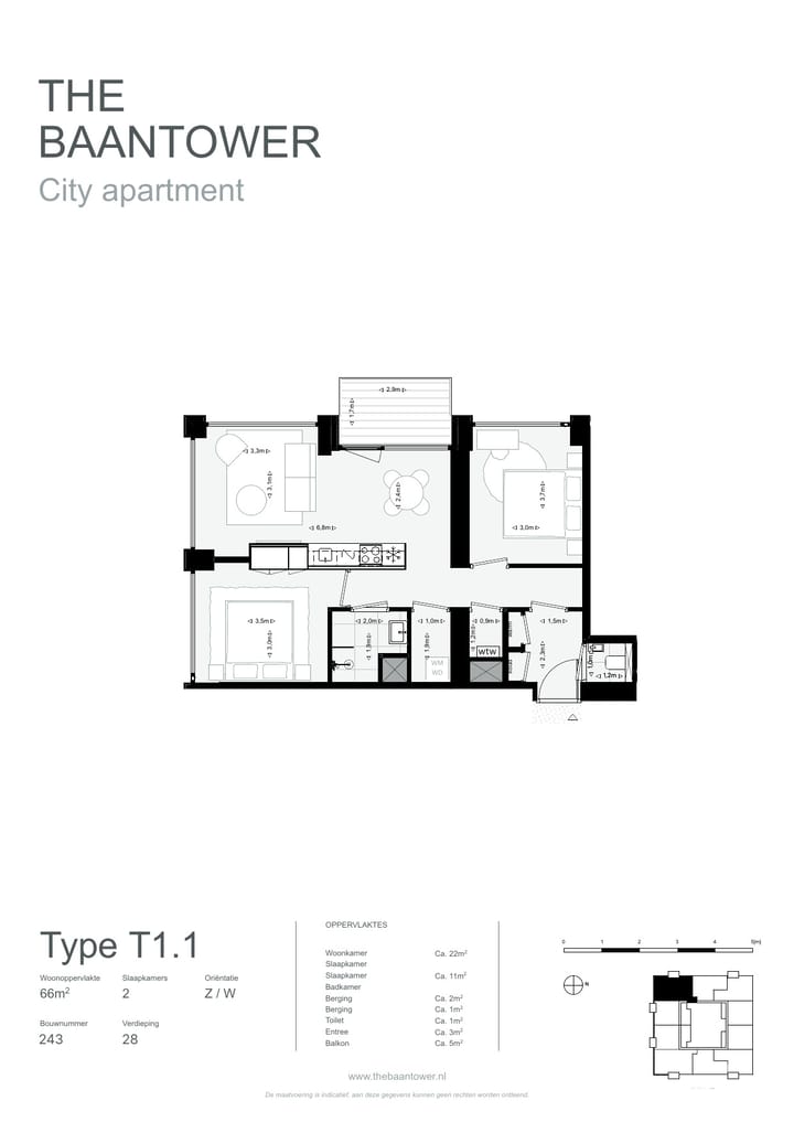 Appartement te huur: Baan 4D28, Rotterdam