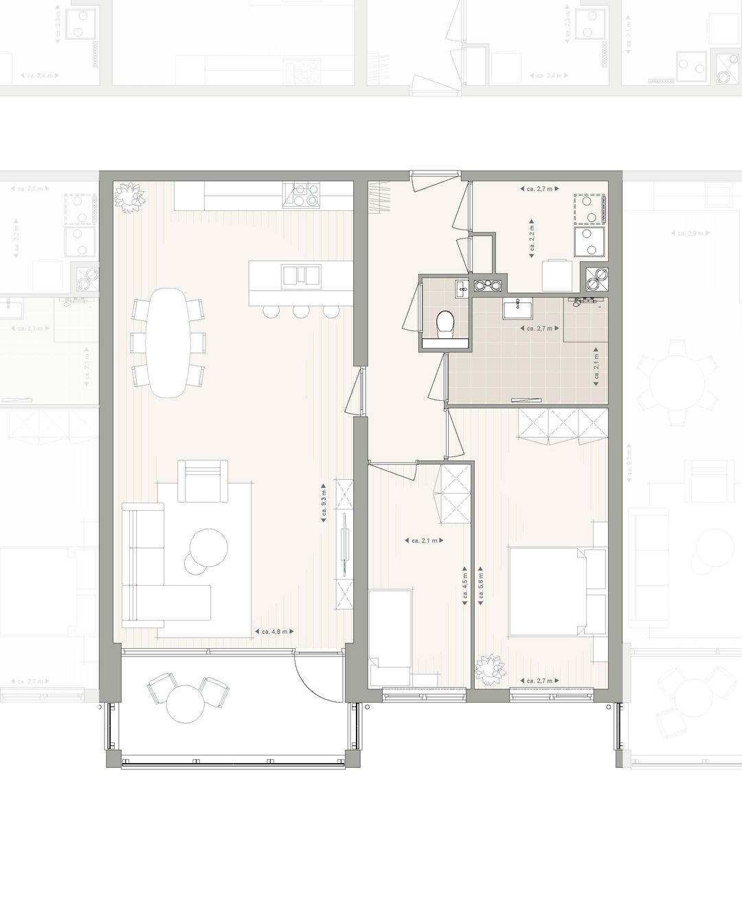 Foto 8 van 3- kamer appartement (Bouwnr. A19)
