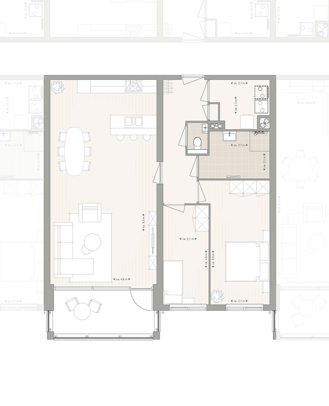 Foto 8 van 3- kamer appartement (Bouwnr. A13)
