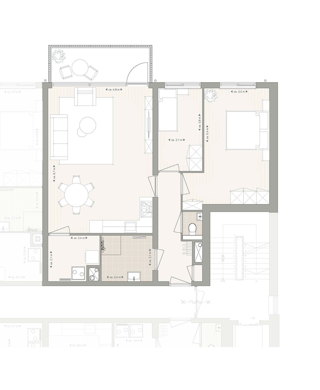 Foto 8 van 3- kamer appartement (Bouwnr. A17)